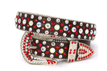Cargar imagen en el visor de la galería, Rhinestone Belt- #001 002 004 Bling Rhinestone Unisex Leather Belt