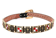 Cargar imagen en el visor de la galería, Rhinestone Belt- #002 Longhorn Buckle w Cross Buckle & Rhinestone