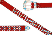 Cargar imagen en el visor de la galería, Rhinestone Belt- #001 002 004 Bling Rhinestone Unisex Leather Belt