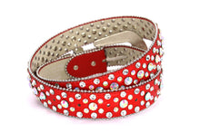 Cargar imagen en el visor de la galería, Rhinestone Belt- #001 002 004 Bling Rhinestone Unisex Leather Belt