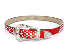 Cargar imagen en el visor de la galería, Rhinestone Belt- #001 002 004 Bling Rhinestone Unisex Leather Belt
