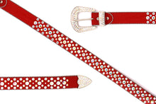 Cargar imagen en el visor de la galería, Rhinestone Belt- #001 002 004 Bling Rhinestone Unisex Leather Belt