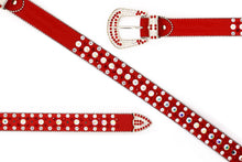 Cargar imagen en el visor de la galería, Rhinestone Belt- #001 002 004 Bling Rhinestone Unisex Leather Belt
