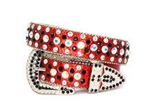 Cargar imagen en el visor de la galería, Rhinestone Belt- #001 002 004 Bling Rhinestone Unisex Leather Belt