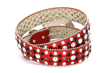 Cargar imagen en el visor de la galería, Rhinestone Belt- #001 002 004 Bling Rhinestone Unisex Leather Belt