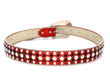 Cargar imagen en el visor de la galería, Rhinestone Belt- #001 002 004 Bling Rhinestone Unisex Leather Belt