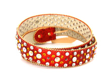 Cargar imagen en el visor de la galería, Rhinestone Belt- #001 002 004 Bling Rhinestone Unisex Leather Belt
