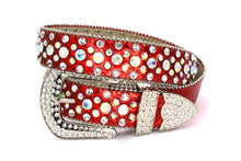 Cargar imagen en el visor de la galería, Rhinestone Belt- #001 002 004 Bling Rhinestone Unisex Leather Belt