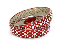 Cargar imagen en el visor de la galería, Rhinestone Belt- #001 002 004 Bling Rhinestone Unisex Leather Belt