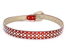 Cargar imagen en el visor de la galería, Rhinestone Belt- #001 002 004 Bling Rhinestone Unisex Leather Belt