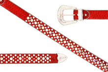 Cargar imagen en el visor de la galería, Rhinestone Belt- #001 002 004 Bling Rhinestone Unisex Leather Belt