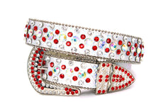 Cargar imagen en el visor de la galería, Rhinestone Belt- #001 002 004 Bling Rhinestone Unisex Leather Belt