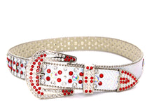 Cargar imagen en el visor de la galería, Rhinestone Belt- #001 002 004 Bling Rhinestone Unisex Leather Belt