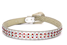 Cargar imagen en el visor de la galería, Rhinestone Belt- #001 002 004 Bling Rhinestone Unisex Leather Belt
