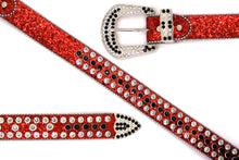 Cargar imagen en el visor de la galería, Rhinestone Belt- #005 005A 006 007 Shiny Unisex Rodeo Bling Belt -3