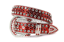 Cargar imagen en el visor de la galería, Rhinestone Belt- #005 005A 006 007 Shiny Unisex Rodeo Bling Belt -3