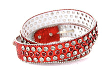 Cargar imagen en el visor de la galería, Rhinestone Belt- #005 005A 006 007 Shiny Unisex Rodeo Bling Belt -3