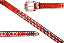 Cargar imagen en el visor de la galería, Rhinestone Belt- #005 005A 006 007 Shiny Unisex Rodeo Bling Belt -3