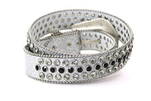 Cargar imagen en el visor de la galería, Rhinestone Belt- #005 005A 006 007 Shiny Unisex Rodeo Bling Belt -3