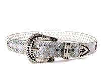 Cargar imagen en el visor de la galería, Rhinestone Belt- #005 005A 006 007 Shiny Unisex Rodeo Bling Belt -3