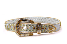 Cargar imagen en el visor de la galería, Rhinestone Belt- #005 005A 006 007 Shiny Unisex Rodeo Bling Belt -3