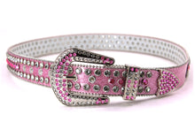 Cargar imagen en el visor de la galería, Rhinestone Belt- #005 005A 006 007 Shiny Unisex Rodeo Bling Belt -3