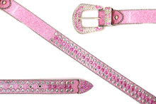 Cargar imagen en el visor de la galería, Rhinestone Belt- #005 005A 006 007 Shiny Unisex Rodeo Bling Belt -3