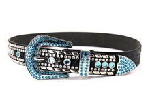 Cargar imagen en el visor de la galería, Rhinestone Belt - #1001 Genuine Leather Flashy Bling Western Cowgirl -1