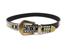 Cargar imagen en el visor de la galería, Rhinestone Belt - #1001 Genuine Leather Flashy Bling Western Cowgirl -1