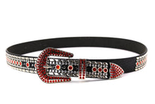 Cargar imagen en el visor de la galería, Rhinestone Belt - #1001 Genuine Leather Flashy Bling Western Cowgirl -1