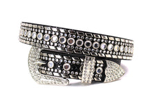 Cargar imagen en el visor de la galería, Rhinestone Belt - #1001 Genuine Leather Flashy Bling Western Cowgirl -1