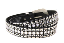Cargar imagen en el visor de la galería, Rhinestone Belt - #1001 Genuine Leather Flashy Bling Western Cowgirl -1