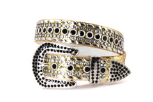 Cargar imagen en el visor de la galería, Rhinestone Belt - #1001 Genuine Leather Flashy Bling Western Cowgirl -1