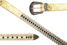 Cargar imagen en el visor de la galería, Rhinestone Belt - #1001 Genuine Leather Flashy Bling Western Cowgirl -1
