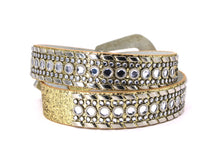 Cargar imagen en el visor de la galería, Rhinestone Belt - #1001 Genuine Leather Flashy Bling Western Cowgirl -1