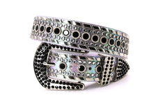 Cargar imagen en el visor de la galería, Rhinestone Belt - #1001 Genuine Leather Flashy Bling Western Cowgirl -1