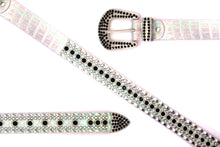 Cargar imagen en el visor de la galería, Rhinestone Belt - #1001 Genuine Leather Flashy Bling Western Cowgirl -1