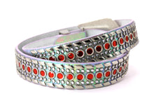 Cargar imagen en el visor de la galería, Rhinestone Belt - #1001 Genuine Leather Flashy Bling Western Cowgirl -1