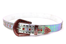 Cargar imagen en el visor de la galería, Rhinestone Belt - #1001 Genuine Leather Flashy Bling Western Cowgirl -1