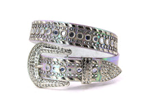 Cargar imagen en el visor de la galería, Rhinestone Belt - #1001 Genuine Leather Flashy Bling Western Cowgirl -1