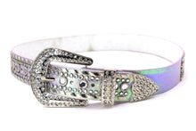 Cargar imagen en el visor de la galería, Rhinestone Belt - #1001 Genuine Leather Flashy Bling Western Cowgirl -1