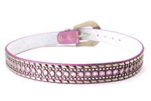 Cargar imagen en el visor de la galería, Rhinestone Belt - #1001 Genuine Leather Flashy Bling Western Cowgirl -1
