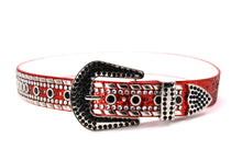 Cargar imagen en el visor de la galería, Rhinestone Belt - #1001 Genuine Leather Flashy Bling Western Cowgirl -1
