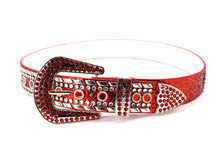 Cargar imagen en el visor de la galería, Rhinestone Belt - #1001 Genuine Leather Flashy Bling Western Cowgirl -1