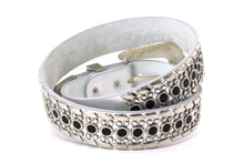 Cargar imagen en el visor de la galería, Rhinestone Belt - #1001 Genuine Leather Flashy Bling Western Cowgirl -2