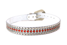 Cargar imagen en el visor de la galería, Rhinestone Belt - #1001 Genuine Leather Flashy Bling Western Cowgirl -2