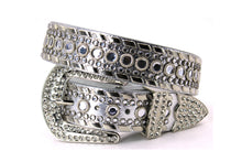 Cargar imagen en el visor de la galería, Rhinestone Belt - #1001 Genuine Leather Flashy Bling Western Cowgirl -2