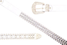 Cargar imagen en el visor de la galería, Rhinestone Belt - #1001 Genuine Leather Flashy Bling Western Cowgirl -2