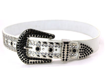 Cargar imagen en el visor de la galería, Rhinestone Belt - #1001 Genuine Leather Flashy Bling Western Cowgirl -2