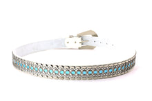 Cargar imagen en el visor de la galería, Rhinestone Belt - #1001 Genuine Leather Flashy Bling Western Cowgirl -2
